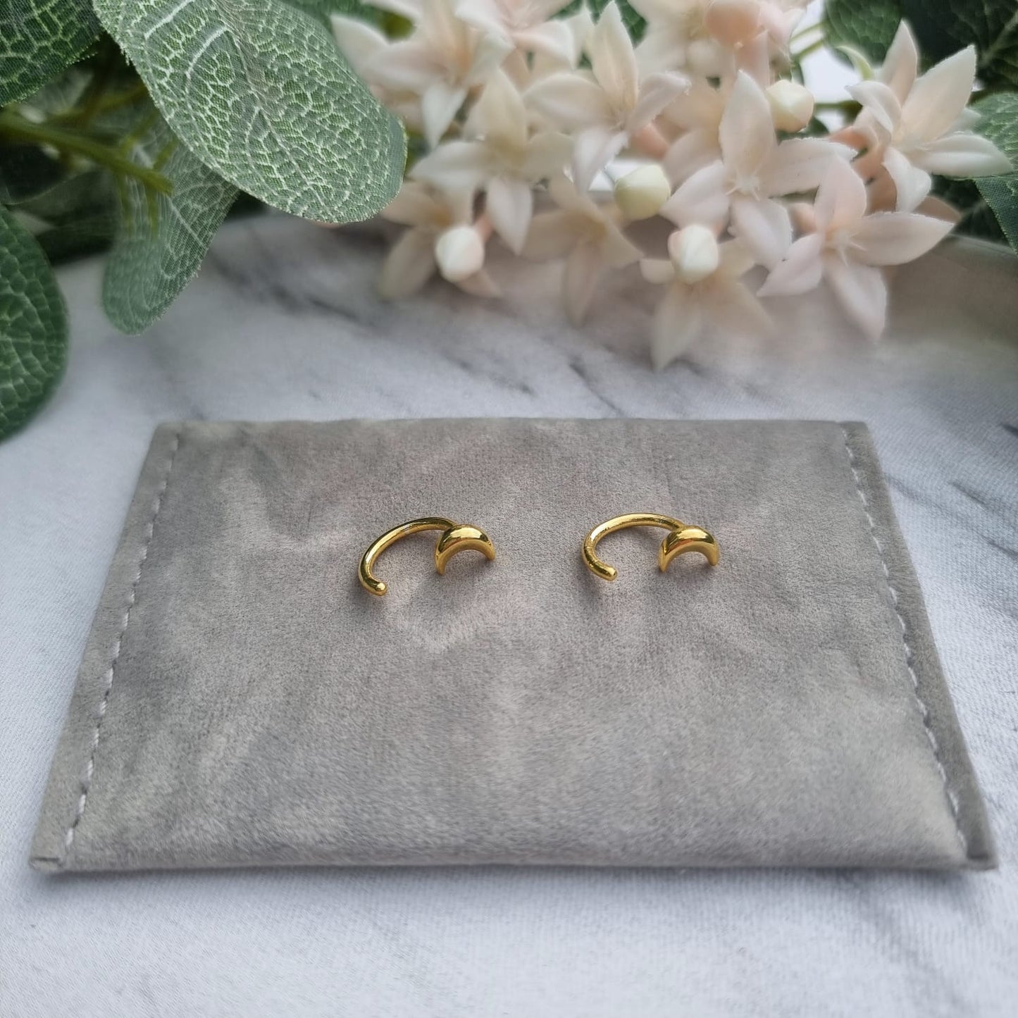 Half-Moon Huggie Earring